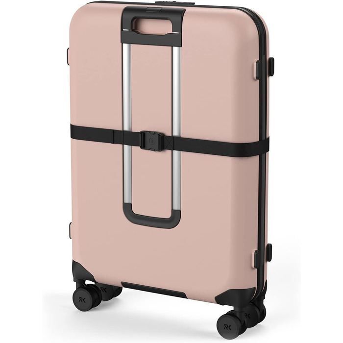 Чемодан Rollink Vega 360, чорний, 104L, 4 колеса, інноваційний замок, міцний, екологічний, для перевірки багажу