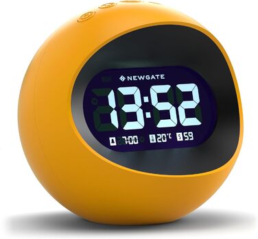 NEWGATE® Digital Centre of the Earth Alarm Clock (Yellow with Black LCD Display) Yellow