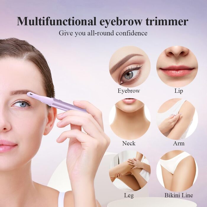 TOUCHBeauty AG-1658W: Професійний триммер для тіла та обличчя (білий/фіолетовий)