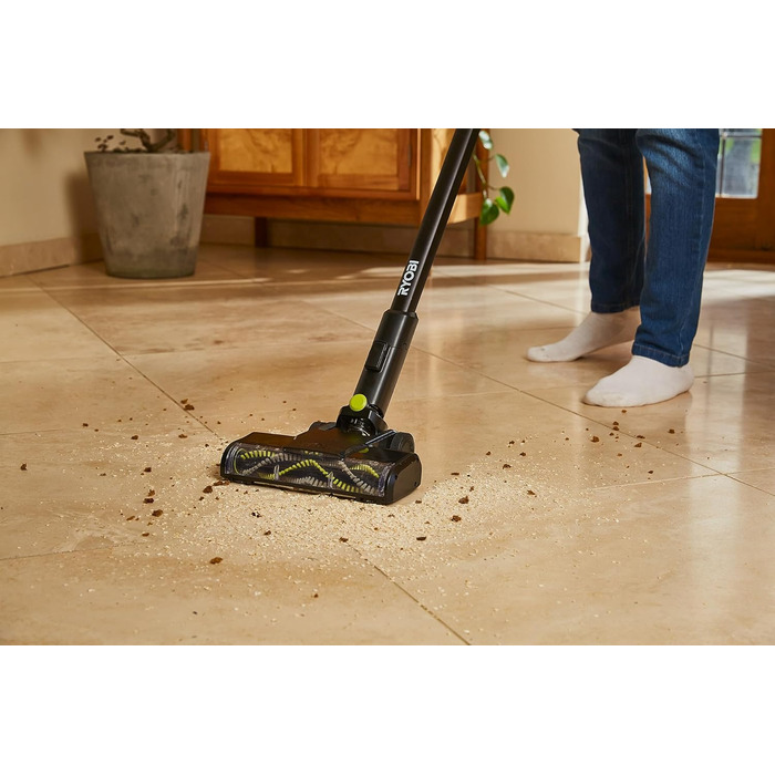 RYOBI 18V акумуляторний пилосос ONE+ Brushless RSV18BL-0 (900 л/хв, 800 мл, без акумулятора та зарядного пристрою), зелений та антрацитовий, 90 AirWatt