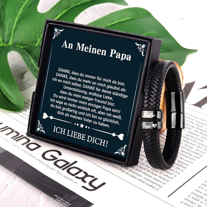 Чоловічий шкіряний браслет 