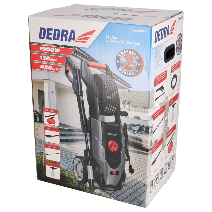 Мийка високого тиску Dedra DED8821, 130 бар, 1900 Вт