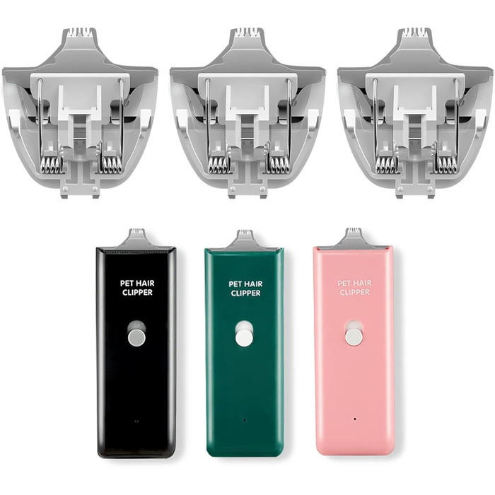 Набір для догляду за тваринами: професійна машинка для стрижки собак та котів, безшумна, акумуляторна, бездротова, набір лез (3 шт.)