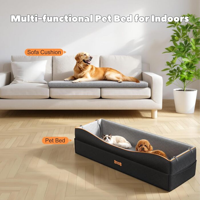 Автокрісло для собак - чорний/сірий, L - для собак вагою до 25 кг