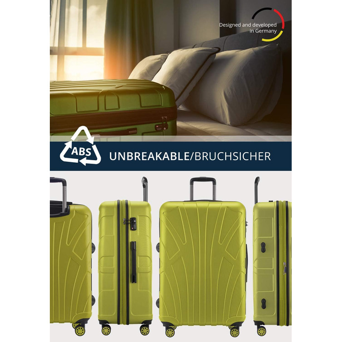 Чохол-валіза Suitline з жорстким корпусом, XL, 76 см, 96-110 літрів, ABS матовий, з TSA замком