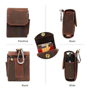 Leather cigarette case (13A) cigarette pouch cigarette box New color Brown