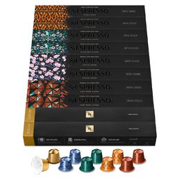 Капсули кави Nespresso Original: вибір еспресо та лунго, світла та темна обсмажка, сумісні з оригінальними кавомашинами Nespresso, набір 100 капсул