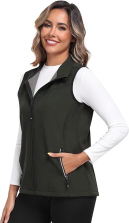 oFiz Softshell жилет Daen: теплий флісовий жилет для туризму та активного відпочинку (зелений, XXL)