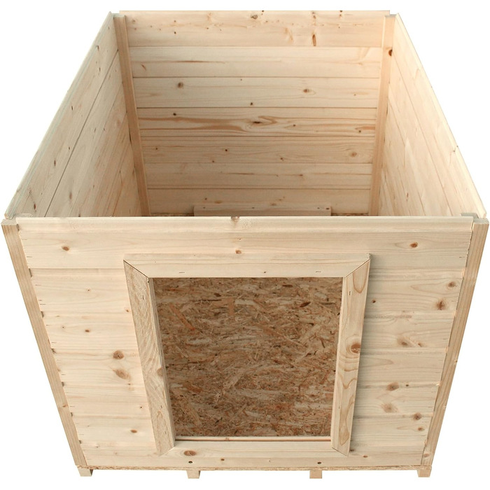 Будка для собак Outdoor маленьких порід – дерев'яна будка для собак, водостійкий дах 76 x 99 x H80 см, розмір S, Timbela M401-1 розмір M, 76x99xH80cm, натуральне дерево