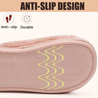 Жіночі зимові капці Hausschuhe з ефектом пам'яті (Memory Foam), м'які та теплі, рожеві, розмір 38.5/40 EU