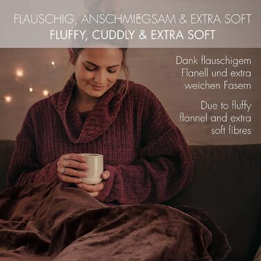 Електрична гріюча ковдра Promed з автовимкненням, 180x130 см, 10 температурних режимів, коричнева