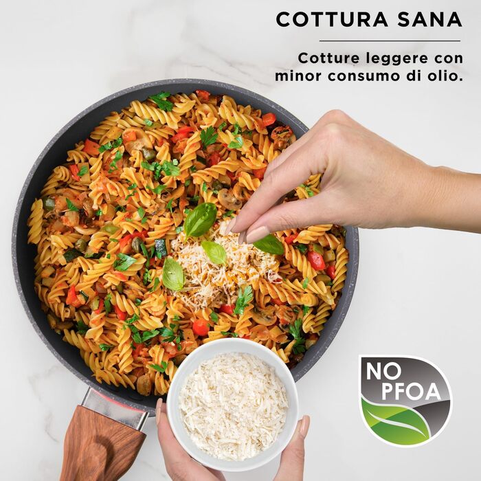 Набір посуду KASANOVA Golden 5 8 предметів: каструлі та сковороди для індукції та всіх плит, антипригарне покриття з кораловим ефектом