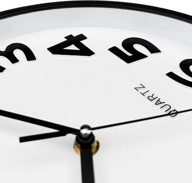 Plumeet 40.6cm Extra Large Wall Clock, Silent Non-Ticking Quartz Decorative Clocks, Modern Style Good for Living Room, Kitchen, Living Room, Bedroom, Office, Large 3D Number Display, (White) (25 cm, Ivory)