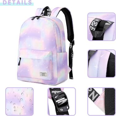 Рюкзак для дівчинки Mygreen Corduroy Retro з екошкіри, 14-дюймовий, зелено-ліловий