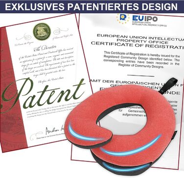 Подушка для шиї у подорожах Buyue для літаків, 360° підтримка голови, сон під час тривалих перельотів, комплект з 3D-контурною маскою для очей, навушниками та чохлом (для дорослих, 45KG+), велика (Рожево-сірий, маленька)