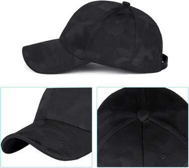 Кепка бейсболка iMeshbean для чоловіків та жінок, регульована, камуфляжний принт, snapback, літня, повсякденна, для спорту, подорожей, відпочинку, універсальний розмір, темно-зелений (універсальний розмір, синій)