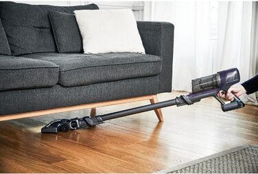 Rowenta RH6838 X-Pert 6.60 ESSENTIAL Cordless Vacuum | Stick and Handheld Vacuum in One | 45 Minute Run Time | LED Nozzle | Removable Battery | Includes Upholstery & Crevice Nozzle | Red/Black without Pet Hair Brush