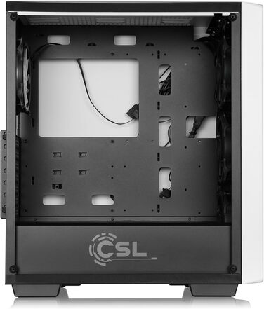 Корпус для ігрового ПК VITRUM PRO - Midi Tower, білий, RGB підсвічування, скло, вентилятори, ATX/mATX/Mini-ITX