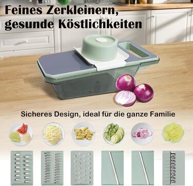 Набір для нарізання овочів та зелені 6-в-1: тертка, нарізач цибулі, кухонні аксесуари