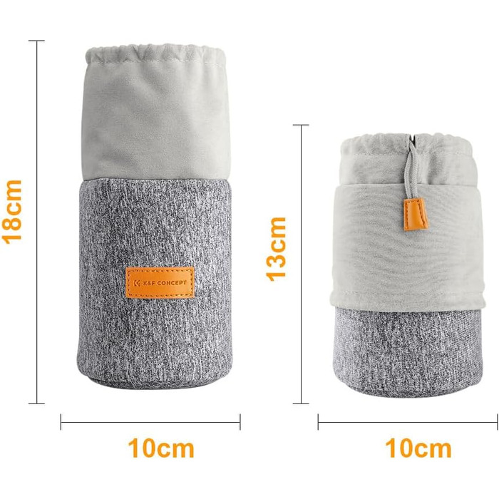 Чохол для об'єктива K&F CONCEPT, 2-в-1, неопрен, 10 x 18 см