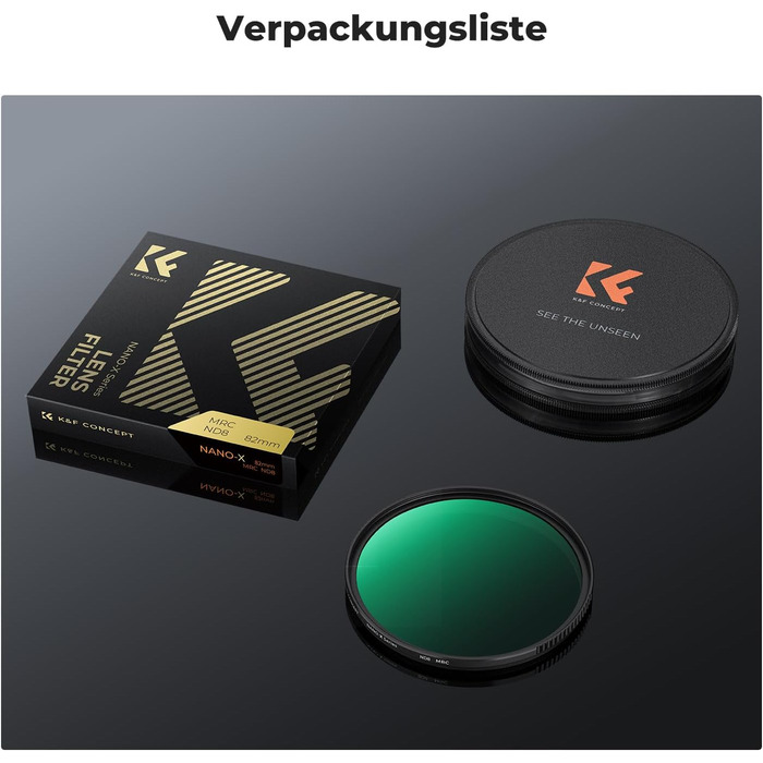 ND-фільтр K&F Concept Nano-X ND8 (3 Stop) 77mm для фотокамер