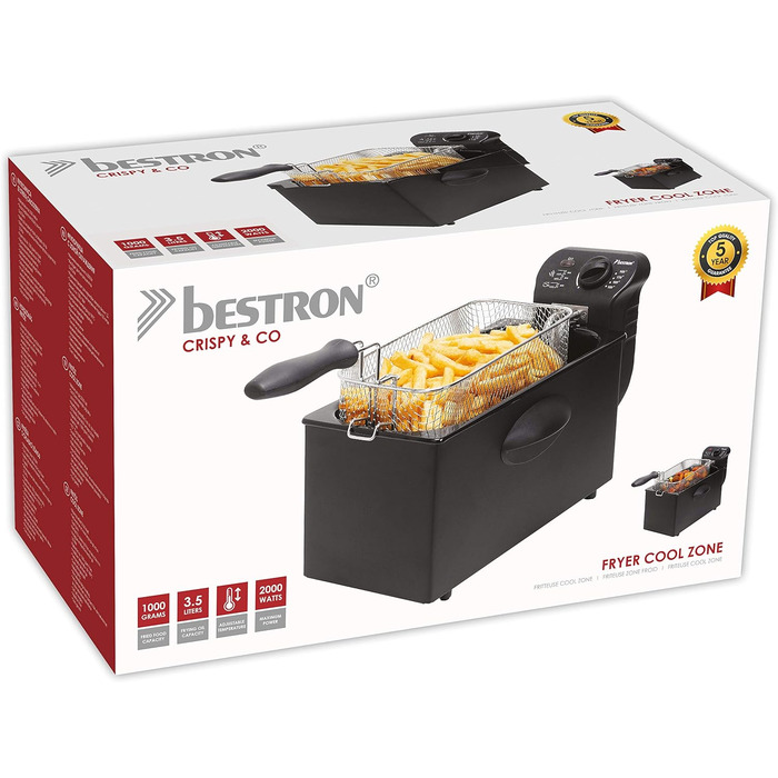 Bestron Deep Fryer with Cold Zone Technology