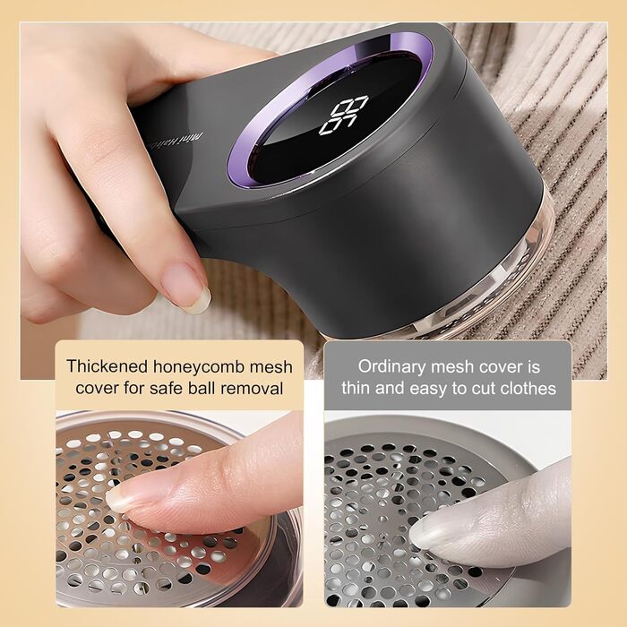 Електричний видалення ворсу 9000 об/хв бездротовий, з LCD-дисплеєм. Потужний видалення ворсу для одягу, диванів, ковдр. В комплекті захисна сітка