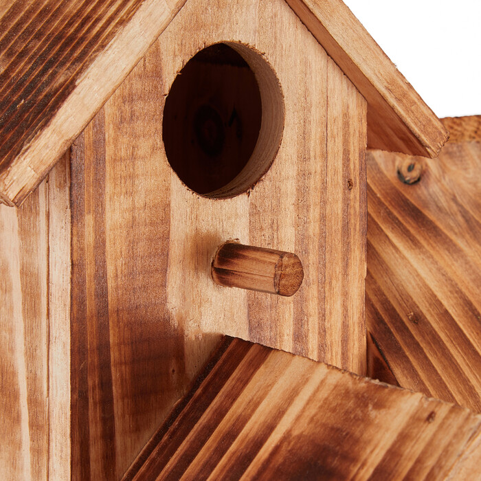 Relaxdays Birdhouse with 3 Houses