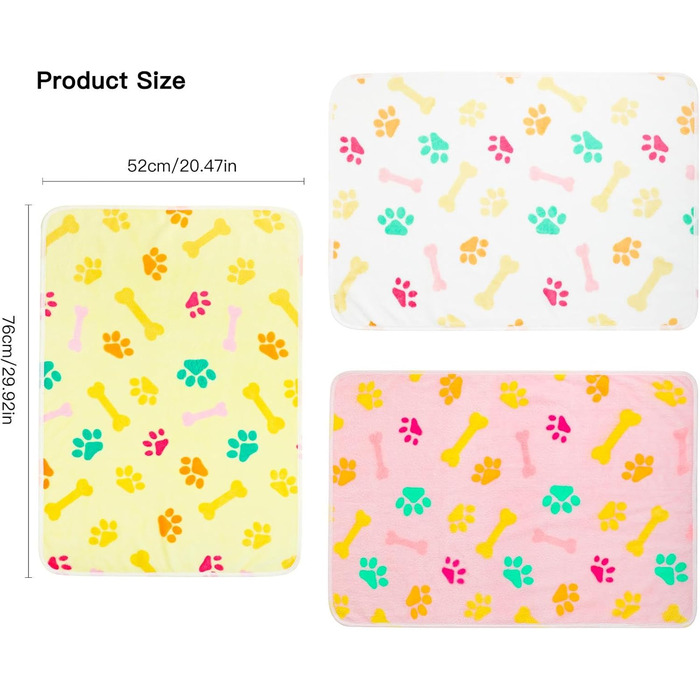 М'яка ковдра для кота та собаки, 5 шт., 76 x 52 см, різні кольори