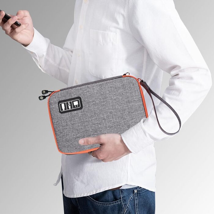 Органайзер для кабелів та аксесуарів для подорожей - LCSMAOKIN, фіолетово-чорний