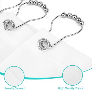 Драпірування для ванної кімнати Amaredom з квітковим принтом, 120x200 см