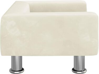 Крісло-ліжко для собак та котів, м'яке ліжко для домашніх тварин, ліжко для маленьких собак, бархатне, 50x40x26.5 см, кремовий колір