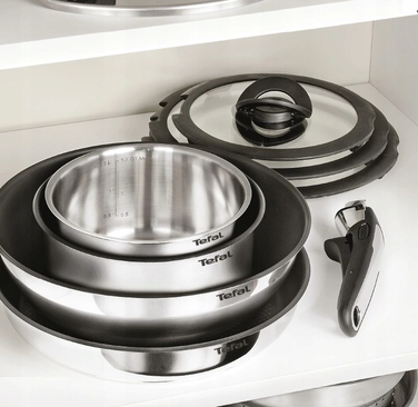 Сковорода Tefal з титановим покриттям, 22/24/28 см, підходить для мийки в посудомийній машині