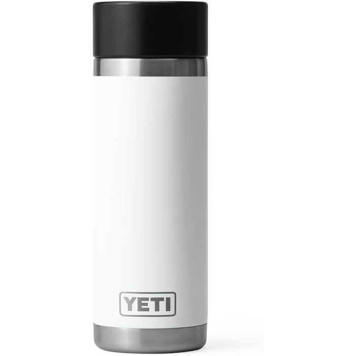 YETI Rambler Bottle with HotShot Lid, 18 oz (532 ml) (White)
