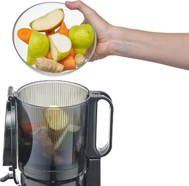 Соковитискач CASO Juice Fit Pro: повільний, для цілих фруктів, 130 мм, чорний