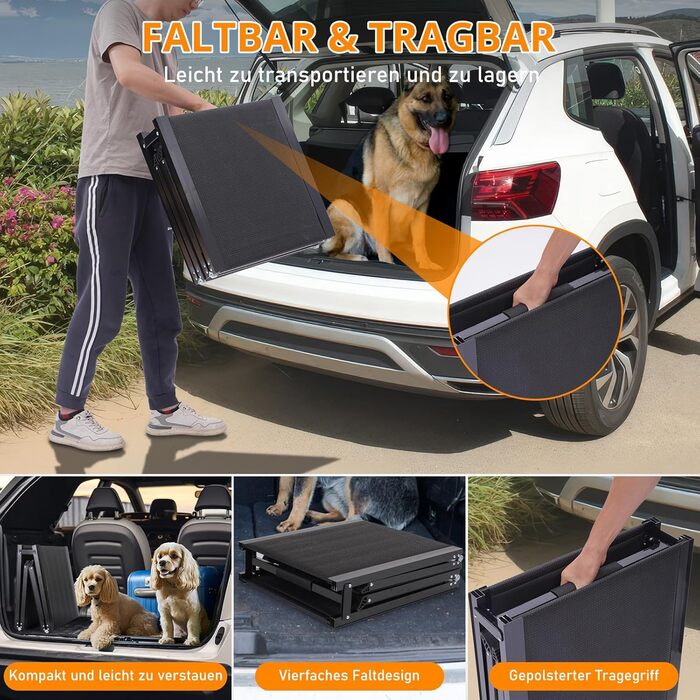 Складана рамка для собак FASNATI - 160x44 см, для авто та SUV, з антиковзким покриттям