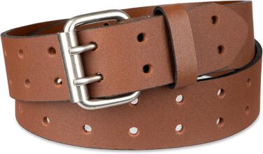 Чоловічий шкіряний ремінь Dickies з подвійною застібкою, колір світло-коричневий