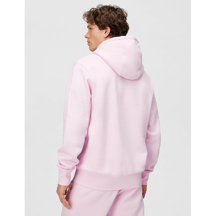 Чоловіча толстовка Nike Sportswear Club Fleece Hoodie з каптуром, рожева (Pink Foam), BV2654, розмір S Tall
