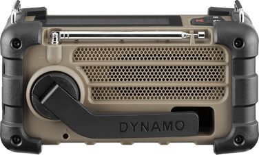 Радіо Sangean MMR-99: Багатофункціональне аварійне радіо з ручкою, FM/RDS, Bluetooth, LED-ліхтариком та IP55, для відпочинку на природі, кемпінгу та надзвичайних ситуацій, Desert Tan