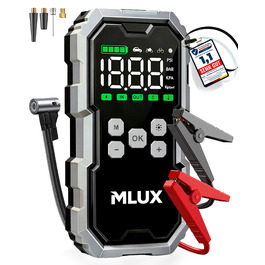 Пусковий пристрій (бустер) для авто Starthilfe 6000A 26800mAh з компресором 150 PSI, Powerbank для бензинових та дизельних двигунів, LED-ліхтарем