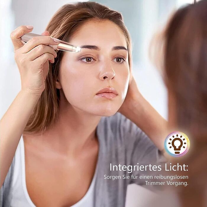 Електричний тример для брів для жінок: безболісний та точний тример для брів для жінок. 1 шт.