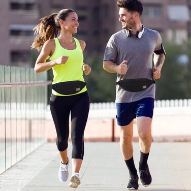 Поясна сумка TINYAT для туризму та спорту, чорна, T201