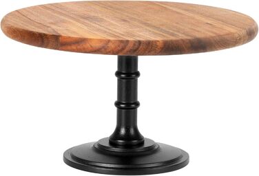 Дерев'яний етажерка/підставка для тортів та капкейків E-ROOM TREND | 1 ярус | з дубовим цоколем | для вечірок, дня народження, дитячого свята