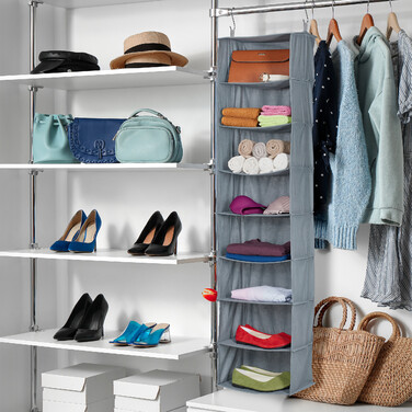 Relaxdays Hanging Shelf Closet Organizer - 8 Compartments