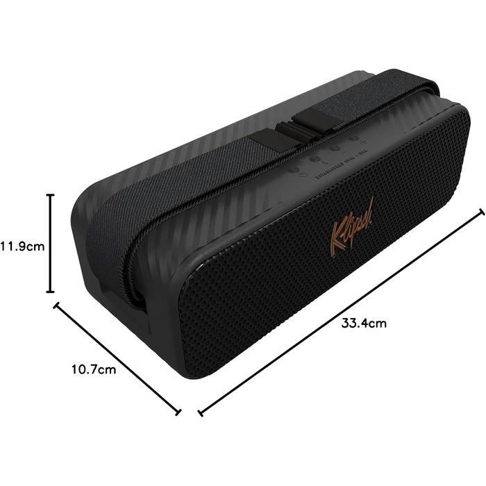 Портативна Bluetooth колонка Klipsch Detroit: Водонепроникна (IP67), 20 годин, Чорна