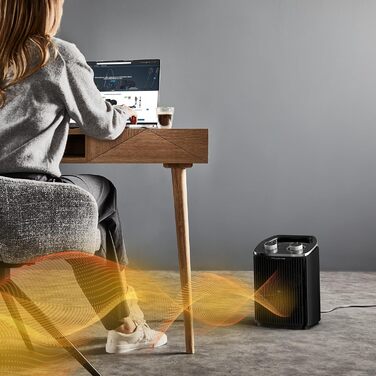 Обігрівач Rowenta Instant Comfort Compact 2000: компактний, з термостатом, 2 режими, 30 м², чорний