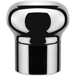 Alessi Noè GIA12 - Hermetic Bottle Stopper Design for Wine and Champagne Bottles, Polished, 10 x 8 x 14 cm