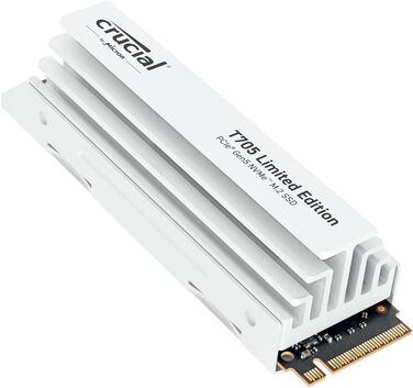 SSD Crucial T705 2TB PCIe Gen5 NVMe M.2 - Швидкість до 13600 МБ/с, DirectStorage, сумісний з PCIe 4.0, внутрішній SSD