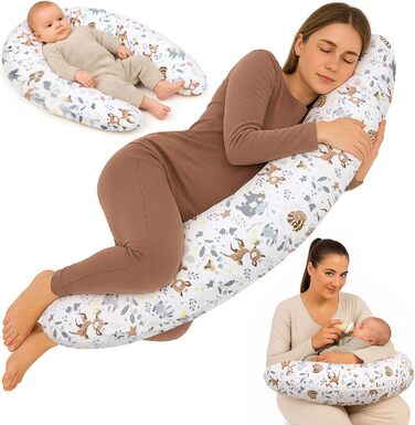 Подушка для вагітних Totsy Baby XXL 190 см - подушка для сну та підтримки тіла, бавовна, Oeko-Tex