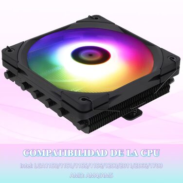 Thermalright AXP120-X67 BLACK ARGB: Кулер для CPU з 6 heatpipes, 120mm вентилятор, підтримка AM4/LGA 1700/115x/20xx